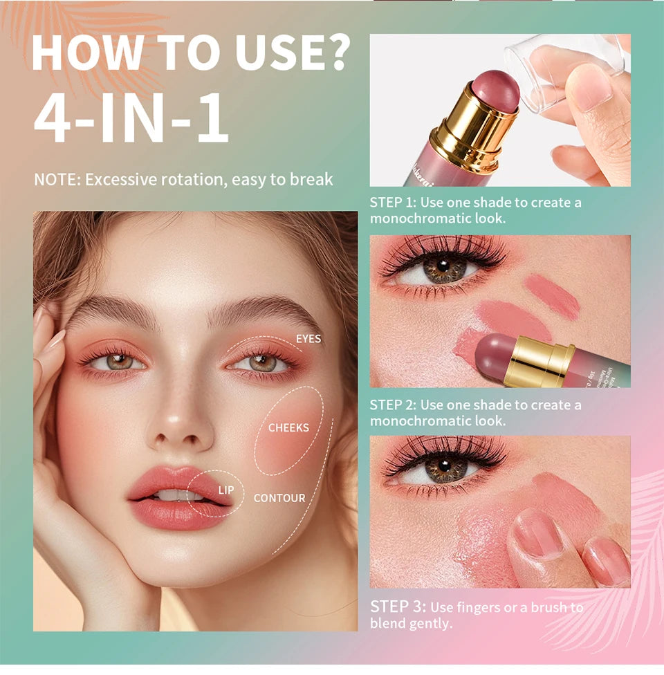 Physicians Butter Glow And Go Multiuse Stick Double Headed Bronzer Blush For Cheeks Eyes Lips Long Lasting Matte Glow Makeup