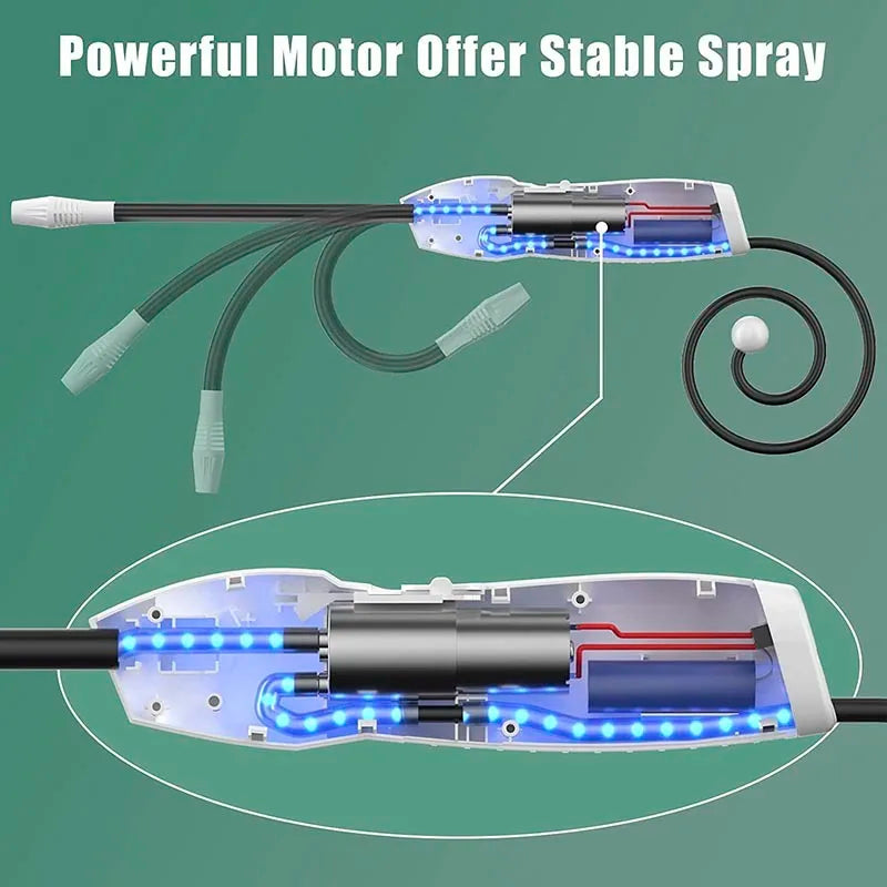 Electric Sprayer With Flexible Wand, Watering Spray Wand Rechargeable Portable Garden Sprayer With 2M Hose Plant Mister Sprayer
