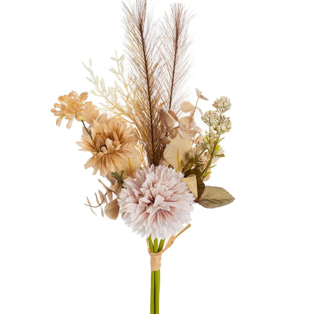 1/3pcs Artificial Flowers Silk Reed Chrysanthemum Wedding Bridal Bouquet Diy Gift Home Vase Courtyard Festival Garden Arch Decor