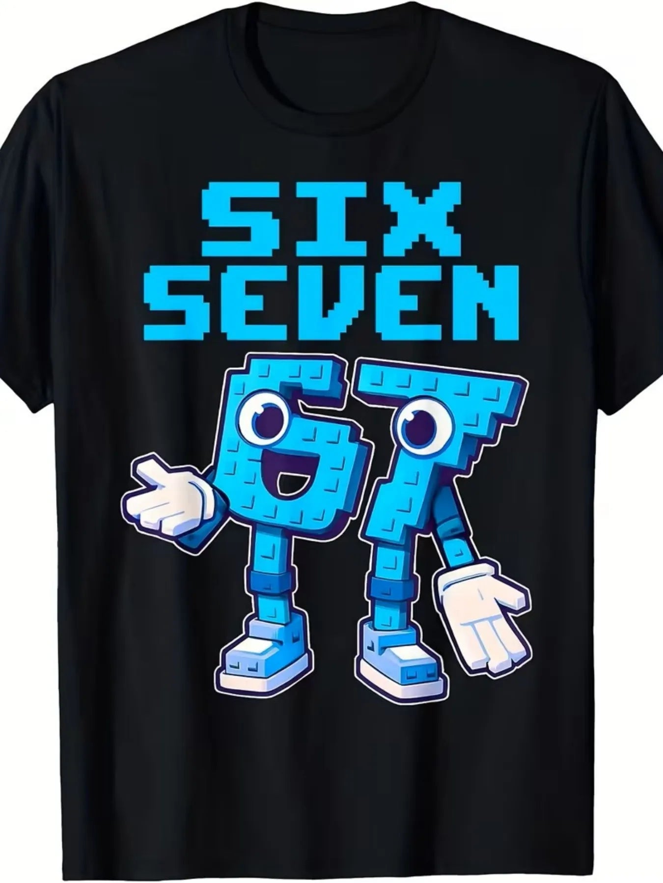 Funny Six Seven Italian Brainrot 67 Number Graphic Print T-Shirt Boy/Girl Summer Short Sleeved Kids Loose Comfortable Tshirt Top