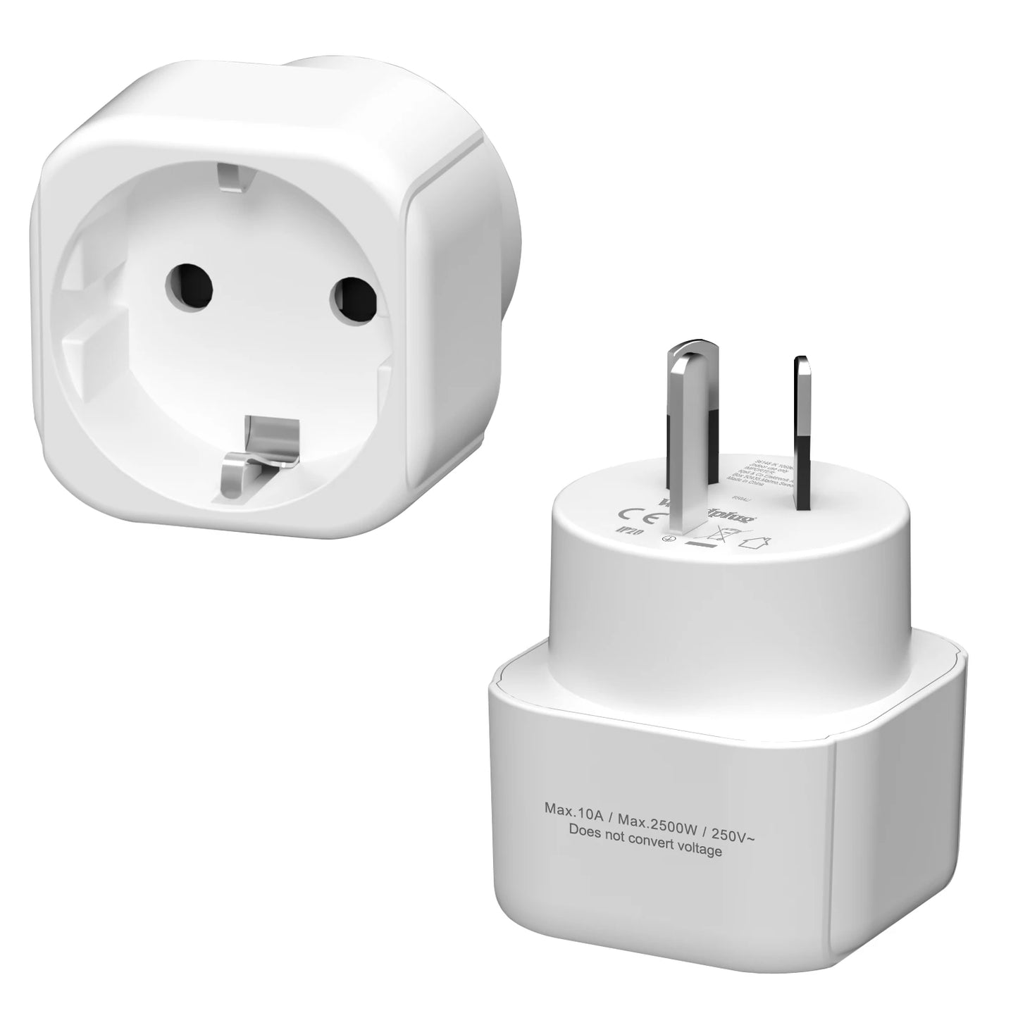 2/4pcs EU to AU Australian Travel Adapter European AU New Zeeland Plug Adapter Power Converter Wall Charger Socket 10A/250V