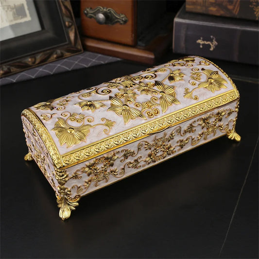 1 large European jewelry box, necklace, earrings, rings, cosmetics storage, table decoration, birthday, Valentine's Day gift.