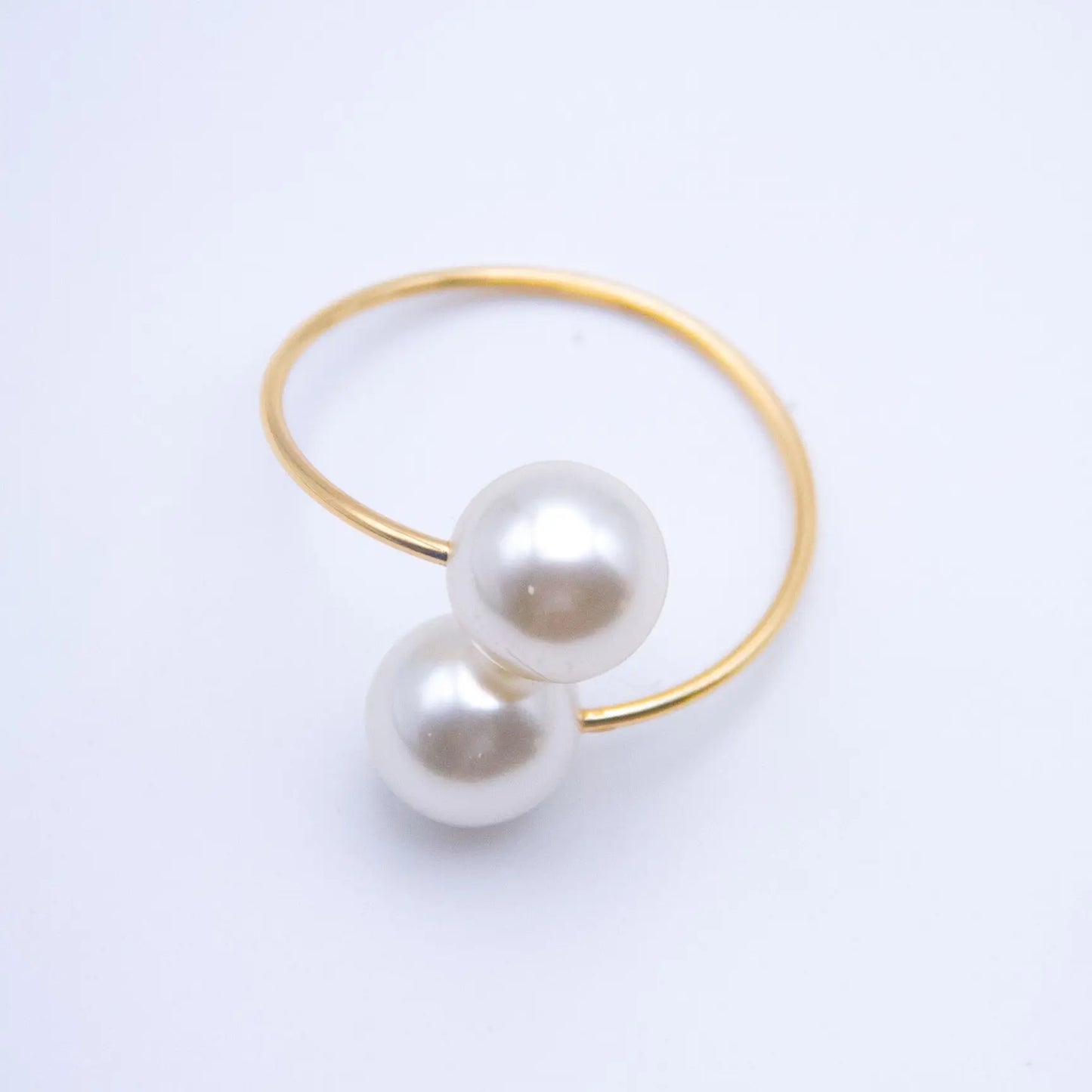 10PC Valentine's Day Wedding Pearl Napkin Clasp Roses Creative Round Pearl Napkin Rings for Restaurant Family Table Decoration