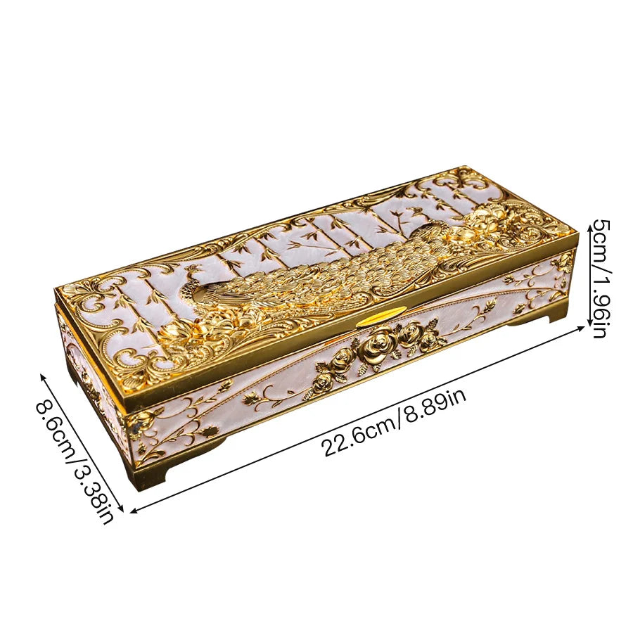 1 large European jewelry box, necklace, earrings, rings, cosmetics storage, table decoration, birthday, Valentine's Day gift.