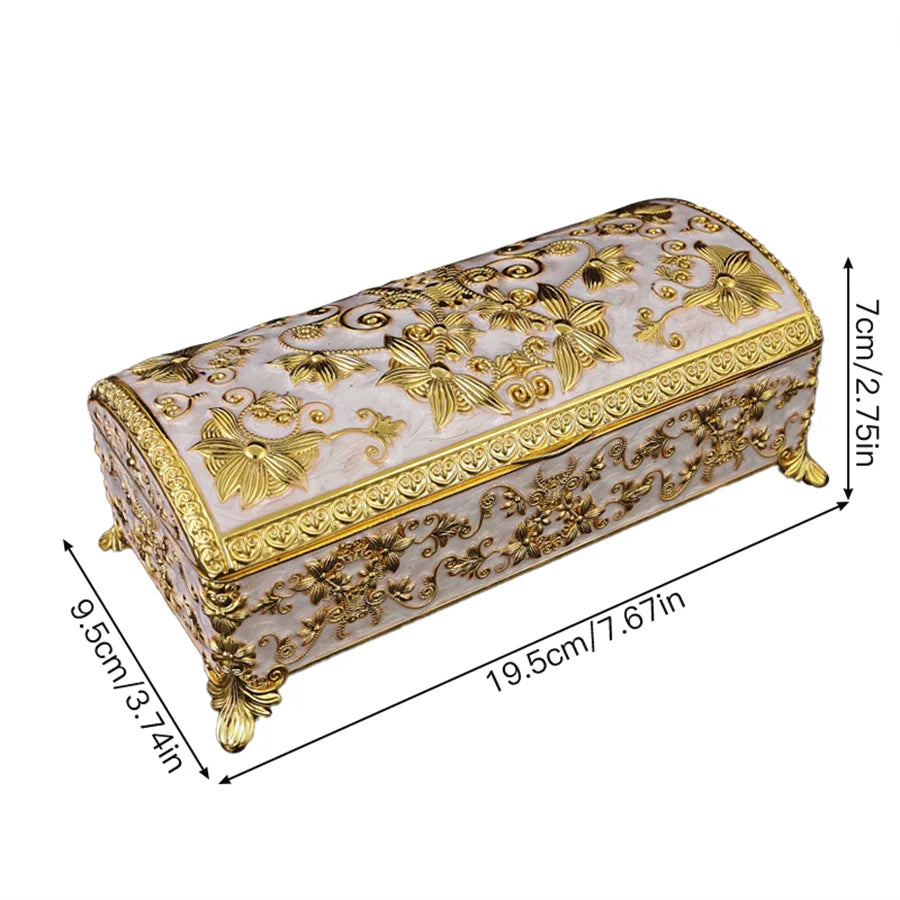 1 large European jewelry box, necklace, earrings, rings, cosmetics storage, table decoration, birthday, Valentine's Day gift.