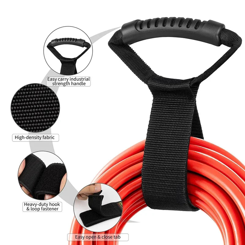 2025 New Cord Organizer Holder with Handle Wire Manager Power Cord Management Nylon Heavy Cord Storage Straps for Cables Hoses