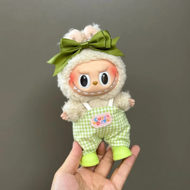 New Mini Plush Doll'S Clothes Outfit Accessories for 15-17cm Labubu Clothing Accessories shoulder strap Suit（only clothes）