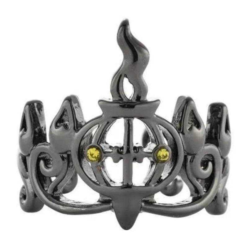 New Pokemon anime peripherals Dratini Gengar 925 silver ring fashionable cartoon accessories niche Christmas gifts for couples