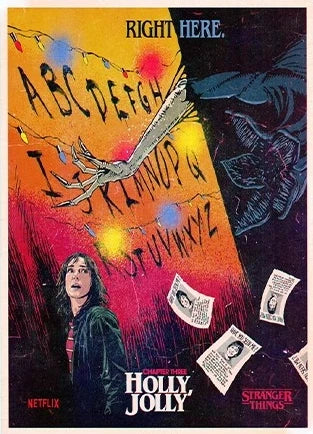 1PCS S-StrangerThings 5 Theme Frameless Canvas Core Print - HD Poster Decor Home Decor Living Room Bedroom Movie Peripheral