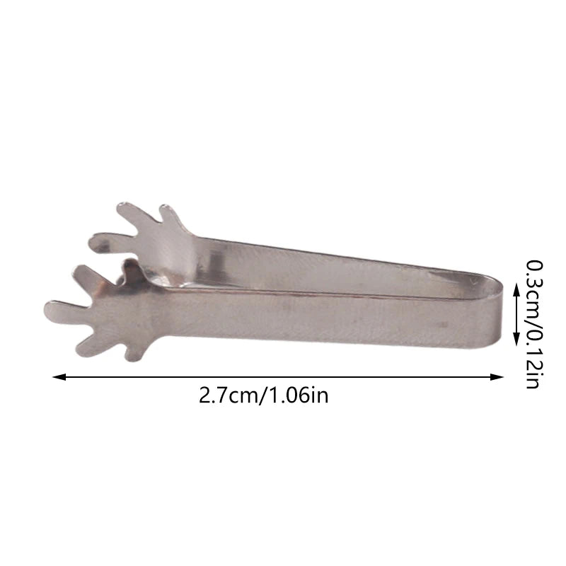 1:12 1:6 Dollhouse Miniature Metal Food Clip Bread Tongs Model Tableware Cookware Kitchen Utensils Tools Kids Toys