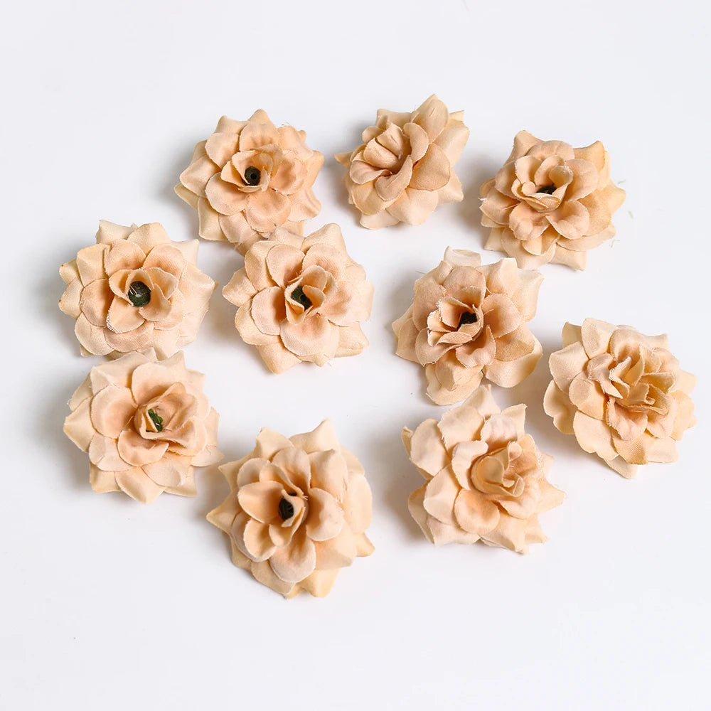 10/20Pcs Artificial Flowers Rose Head Silk Fake Flowers For Home Decor Garden Party Wedding Decoration Craft Wreath Accessories
