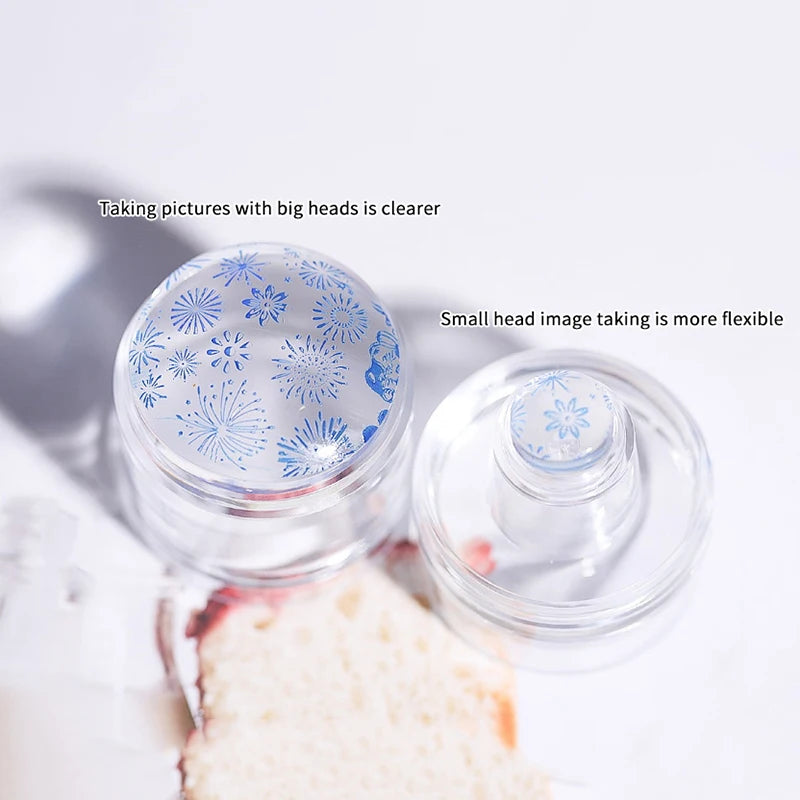 Nail Stamper Scraper With Cap Set Nail Templates Stamp For Stamping Polish Printing Manicure Nail Art Stamp Tool Jelly Silicone