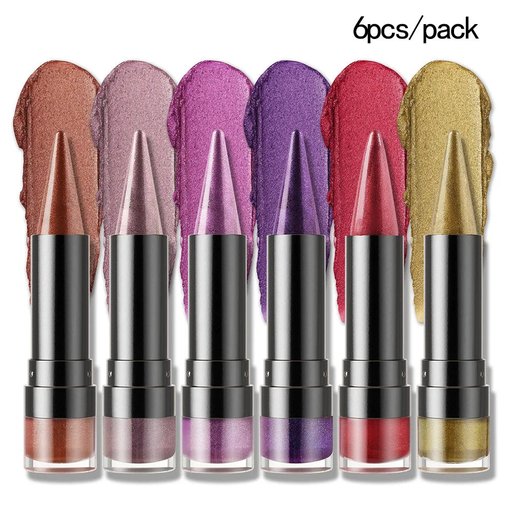 YOUNG VISION Six-Shade Matte Pearl Shimmer Dual-Effect Lipstick Waterproof, Non-Transfer Lipstick Cosmetics