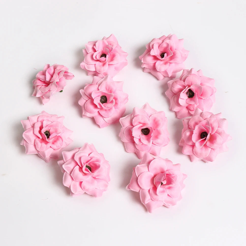 10/20Pcs Artificial Flowers Rose Head Silk Fake Flowers For Home Decor Garden Party Wedding Decoration Craft Wreath Accessories