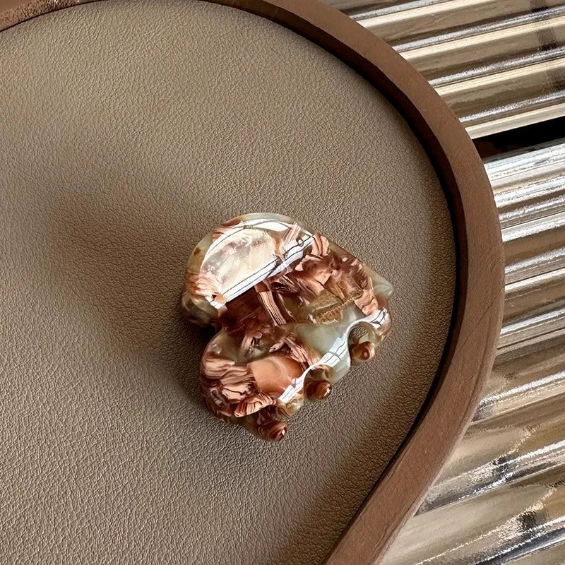 3.5cm Small Hair Claw Acetate Hair Crabs Cute Heart Shaped Hairclips Children Women Girls for Hair Accessories Hairpins Clips