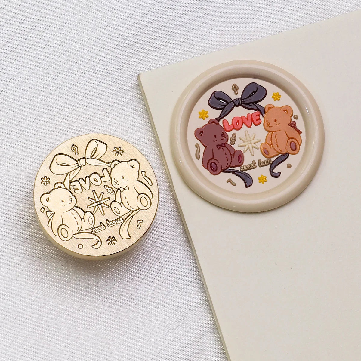 3D Embossed Wax Seal Stamp Bow/Confession/Valentine's Day Animal For A Copper Head Envelopes Wedding Invitations Scrapbooking
