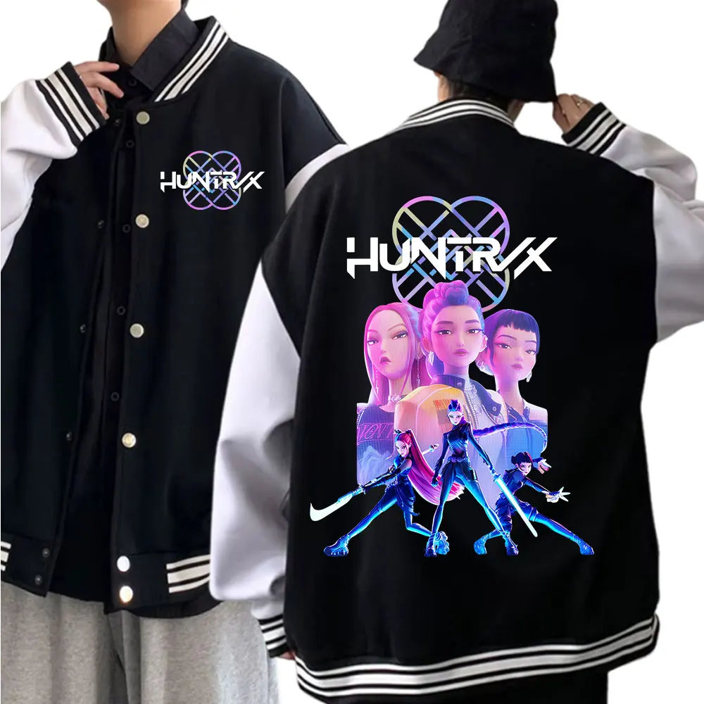2025 Kpop Demon Hunters Baseball Uniform Jacket New Movie Merch Baseball Jackets Coat