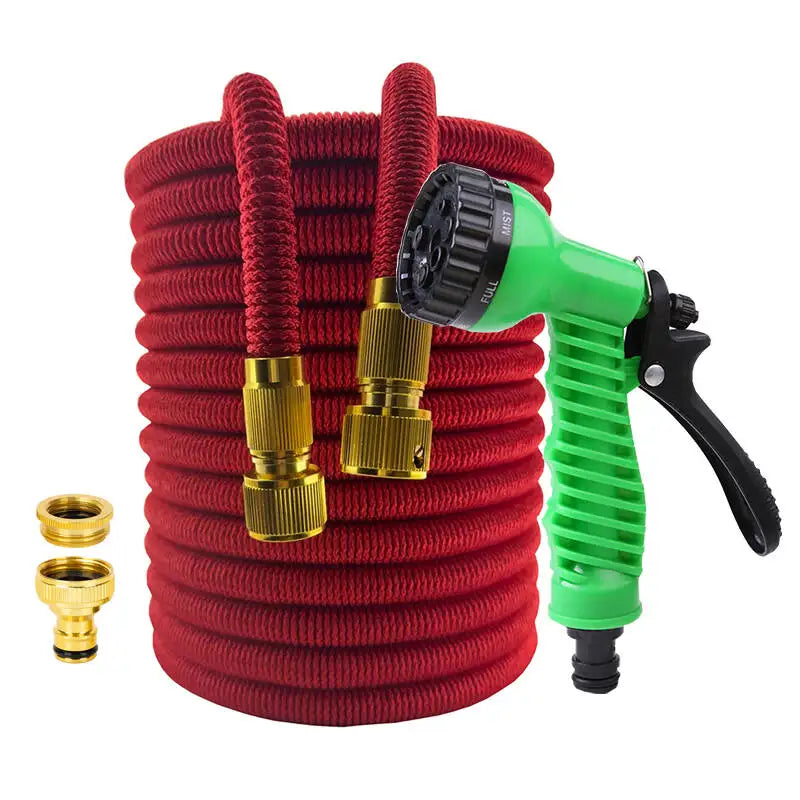 25-100FT Expandable HighPressure Magic Hose Flexible Water Pipe HighPressure Multifunctional Spray Gun Home Garden Watering Tool
