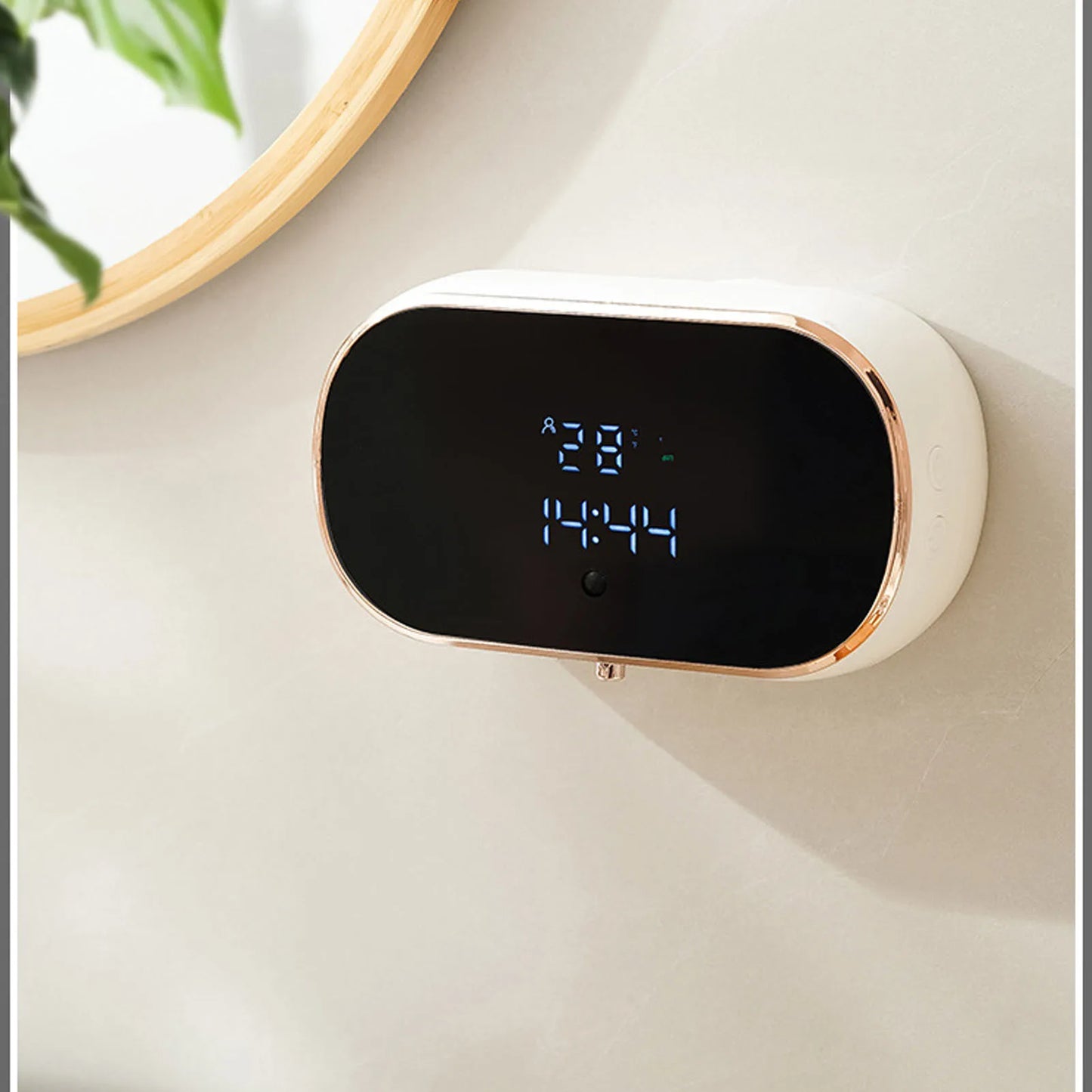 Wall-mounted Automatic Soap Dispenser Large Capacity Touchless Rechargeable Sensor Soap Dispenser with LED Screen, Smart Ele