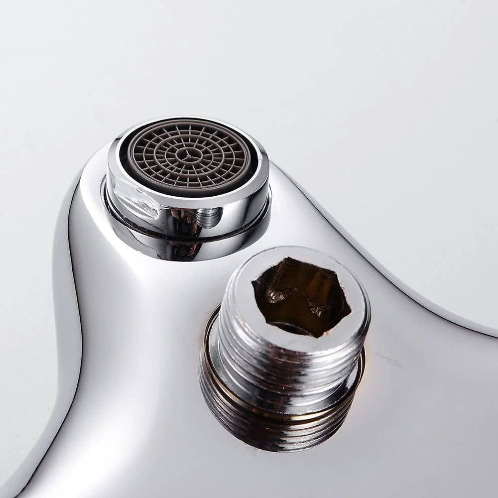 Brass Intelligent Thermostatic Shower Faucet Concealed Hot and Cold Water Mixing Valve Temperature Control Valve  Chrome Plated