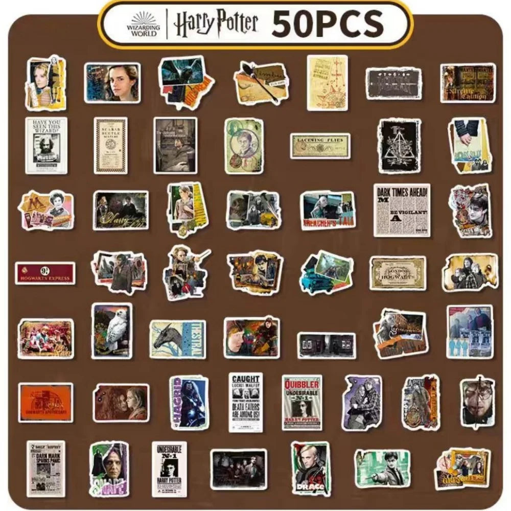 Genuine Harry Potter Series Sticker Hogwarts Film & Tv Merchandise Character Stickers For Phones Water Mug Planners Decor Decals