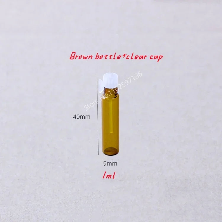 Glass Dropper Bottle Transparent Mini 1ml 2ml Stick Essential Oil with Inner Stopper Sample Trial Use Perfume Sub Bottles Empty