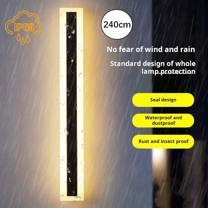 Long strip lamp，Outdoor IP65 waterproof , simple LED wall light suitable for courtyard, villa, gate, garden outdoor decoration
