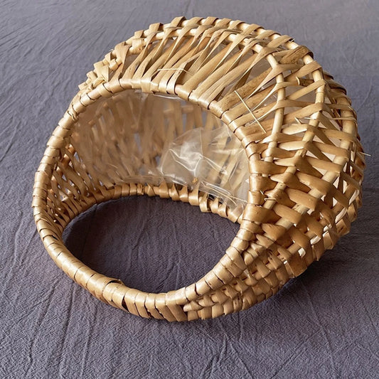 Wicker Basket Woven Basket With Handle Wedding Flower Girl Baskets Sturdy Picnic Home Decor