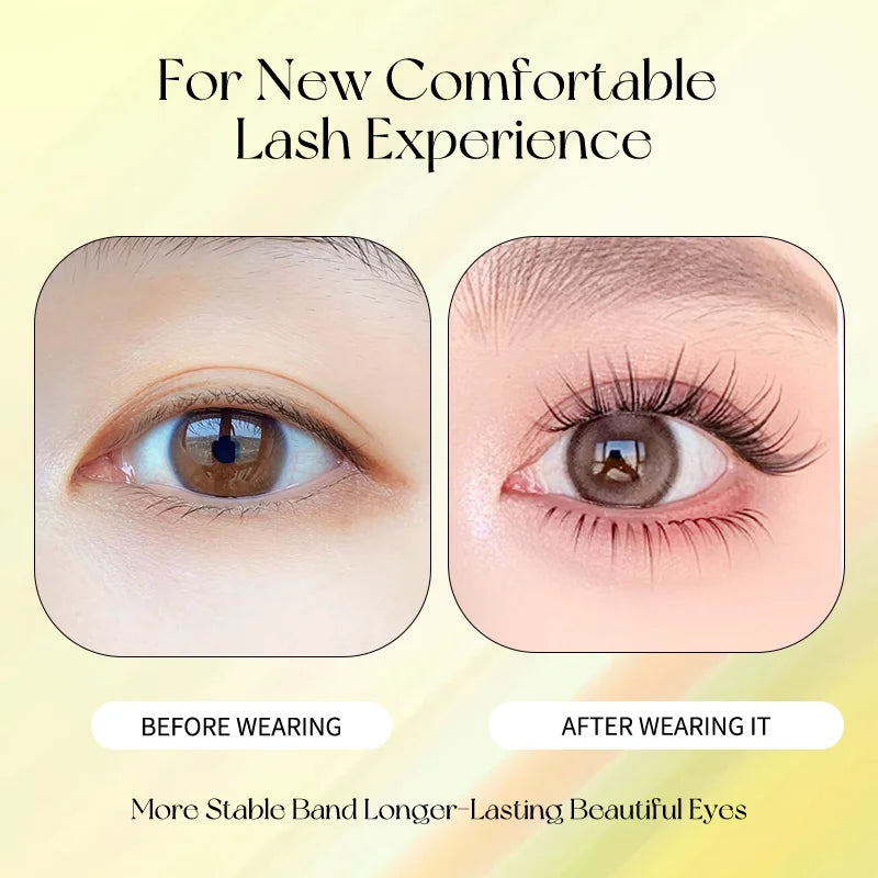 80 Clusters Reusable False Lashes Self-Adhesive No Glue Individual Soft Lashes for Natural Volume Look Makeup Girls