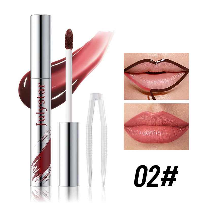 Instant Peel-off Lip Liner Stain Tattoo Lip Gloss Waterproof Tear-off Matte Lips Tint Red Brown Contour Stain Lipstick Makeup