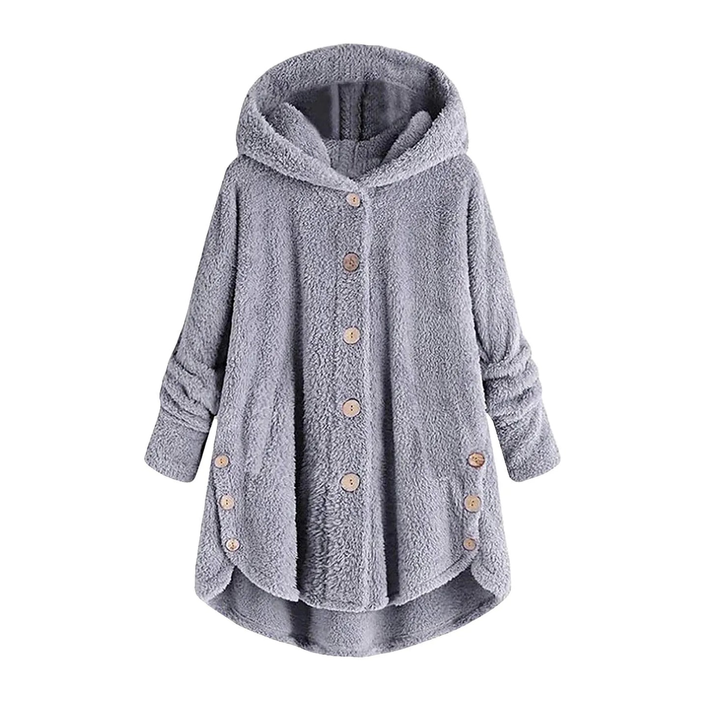 Autumn Winter Coat Women Warm Coat Wool Jacket Female Plush Coat Hooded Jacket New Women's Coats Solid Color Jacket