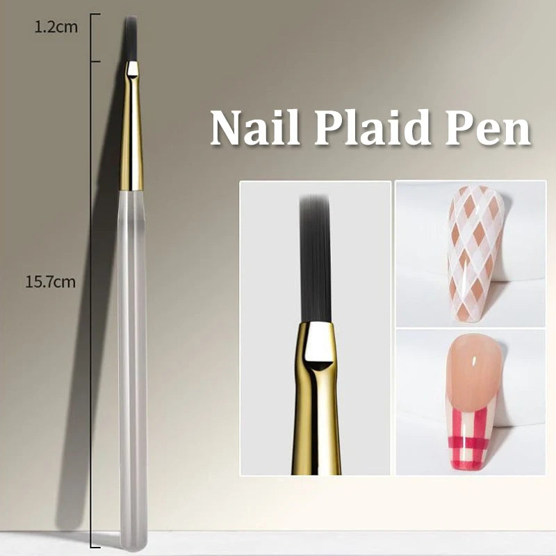Nail Art Painting Brush Acrylic Lines Pen Stripes Grid Flower Butterfly Drawing Watercolor Brushes UV Gel DIY Design Manicure