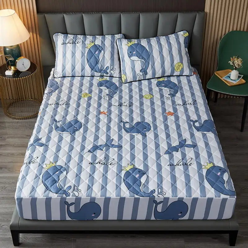 Waterproof Quilted Fitted Sheet Prevent Urine Wetting Mattress Cover Queen King Water Proof Bed Sheet Mattress Protector 160x200