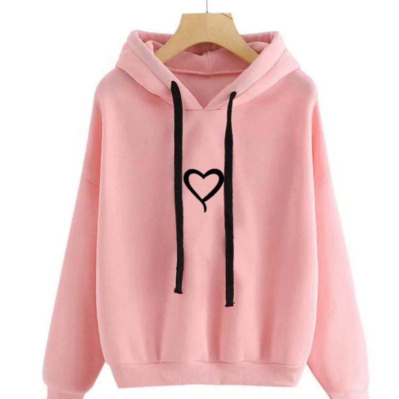 2025 Oversized Hoodie Women Gothic Pullover Clothes Autumn Winter Tops Sweatshirt Sleeved Hoodie Fashion Street Female Clothing