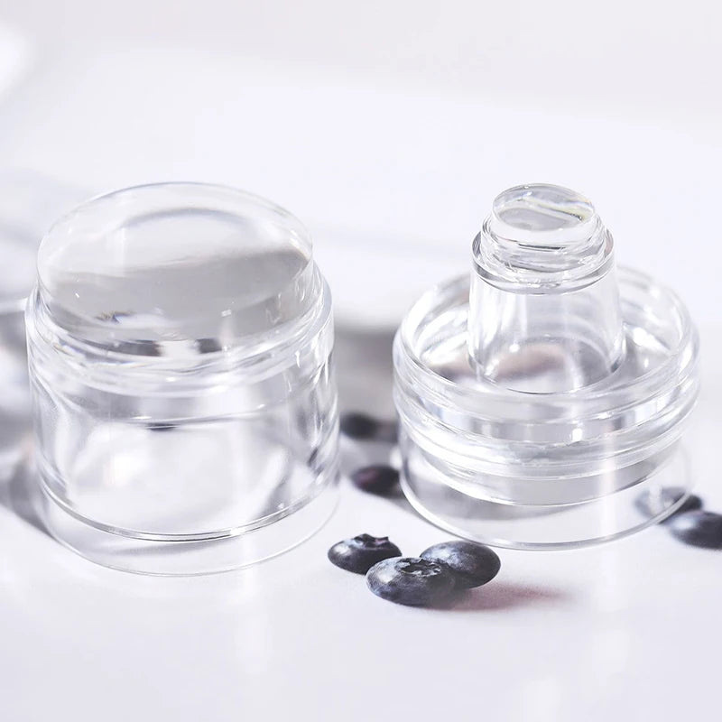 Nail Stamper Scraper With Cap Set Nail Templates Stamp For Stamping Polish Printing Manicure Nail Art Stamp Tool Jelly Silicone