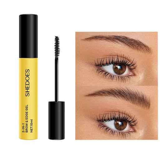 1PC 2-in-1 eyebrow styling gel, waterproof, durable, non caking, easy to apply and shape natural eyebrows