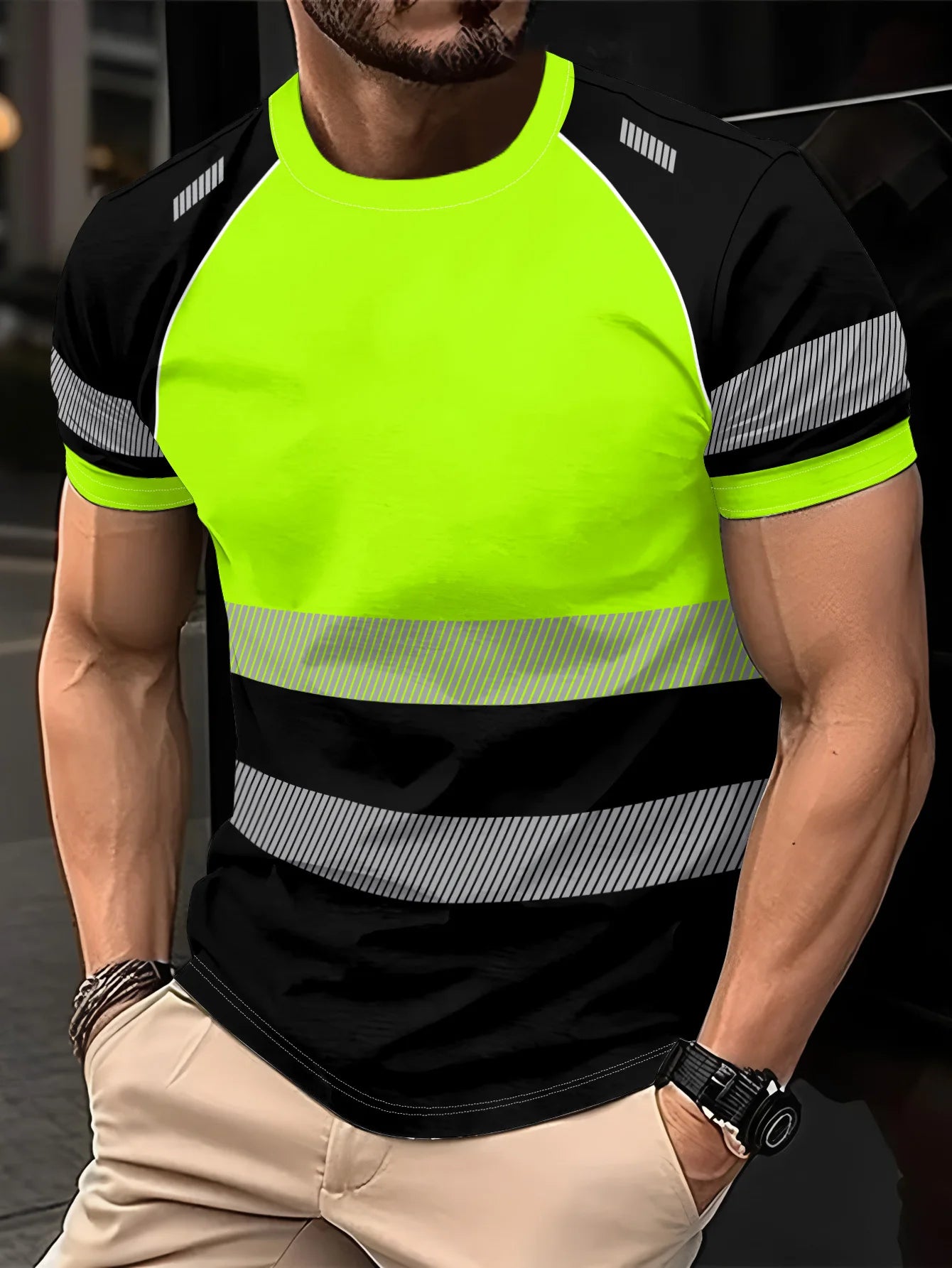 High Visibility Safety Work Shirts Men Women Work T-shirt Reflective T-shirt Quick Dry Hi Vis Clothes Safety Clothing Y2k Tops