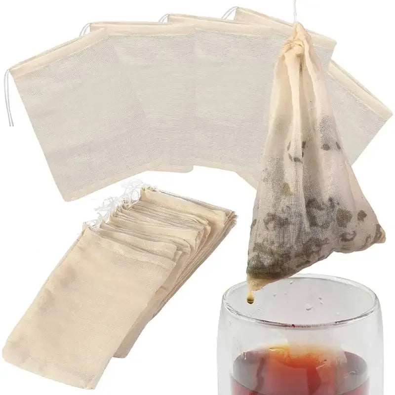 5pcs 20x25CM Reusable Drawstring Cotton Soup Bag Straining Cheesecloth Bag Spice Bag for Cooking Muslin Bags Bone Broth Brew Bag