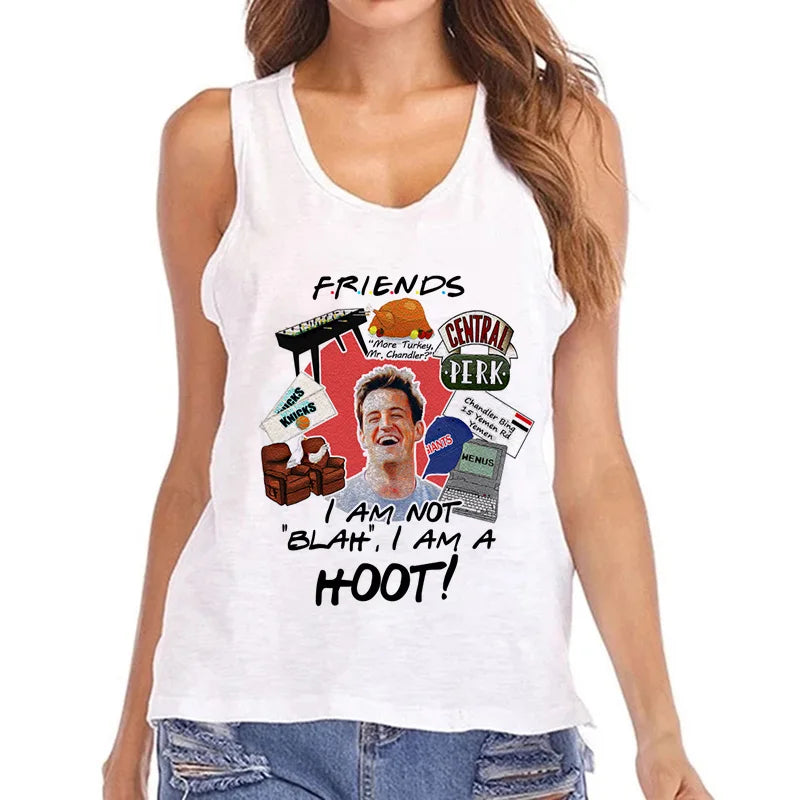 2000s Mange Tank Tops Women Friends Graphic Gothic Tshirt Friends Tv Show Y2k Vest T Shirt Funny Fashion Harajuku T-shirt Female