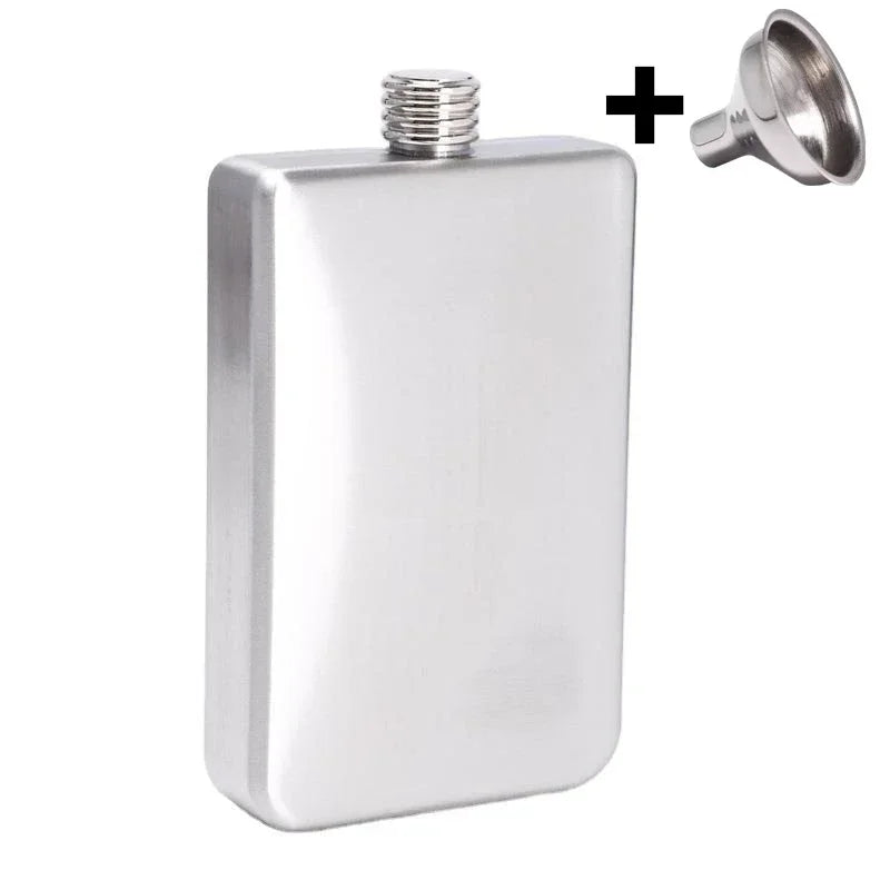 9 oz Portable Wine Hip Flask Stainless Steel Wine Pot Camping Square Flagons Whisky Bottle