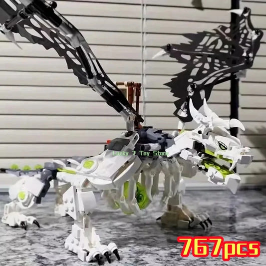 767PCS GFS Skeleton Wizard Flying Dragon Model New product Ninja Series Building Blocks Children's Boy Toy Christmas Gifts