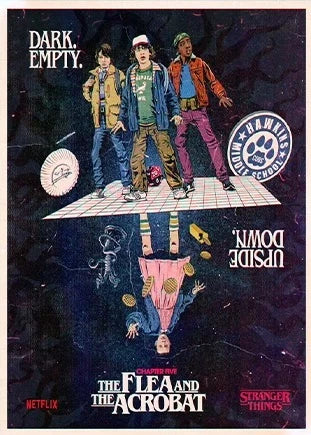 1PCS S-StrangerThings 5 Theme Frameless Canvas Core Print - HD Poster Decor Home Decor Living Room Bedroom Movie Peripheral