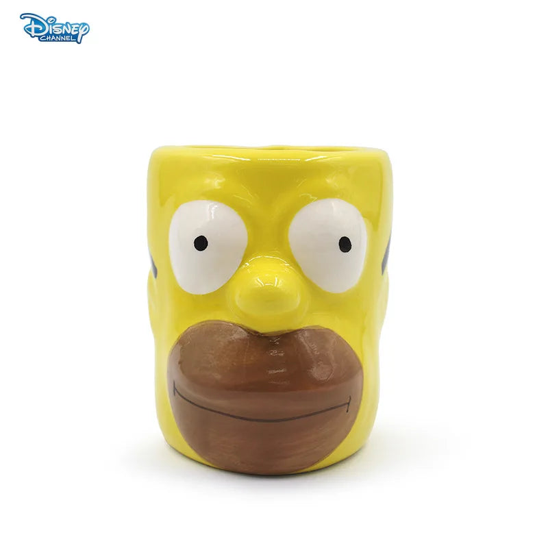 Disney cartoon Simpsons 3D mug ceramic three-dimensional cartoon cup creative household ceramic cup quirky friends office Gift