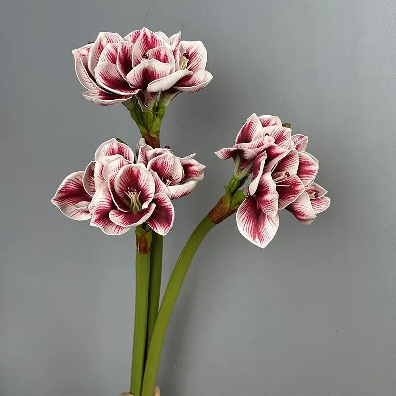 Dining Table Decorative Artificial Flowers Orange Clivias Fake Flower Hotel Decoration Real Touch Simulation Clivia Branch