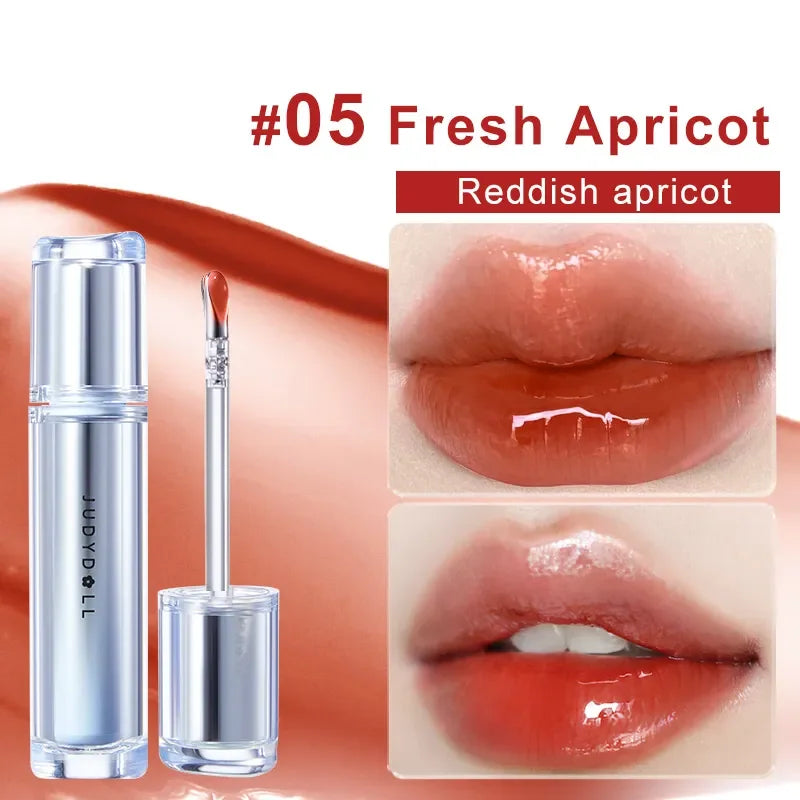 Judydoll Ice Iron Essence Mirror Watery Lip Gloss Glaze Lipstick Non-sticky Non-fading Nourishing Long Lasting Bright