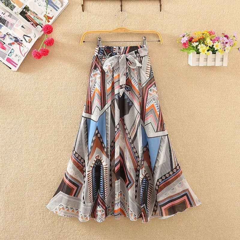 Skirts for Women Summer 2025 A Line High Waist Woman Skirt Casual Trend Modest Vintage Cheap Quality Korean Fashion Style Y2k V