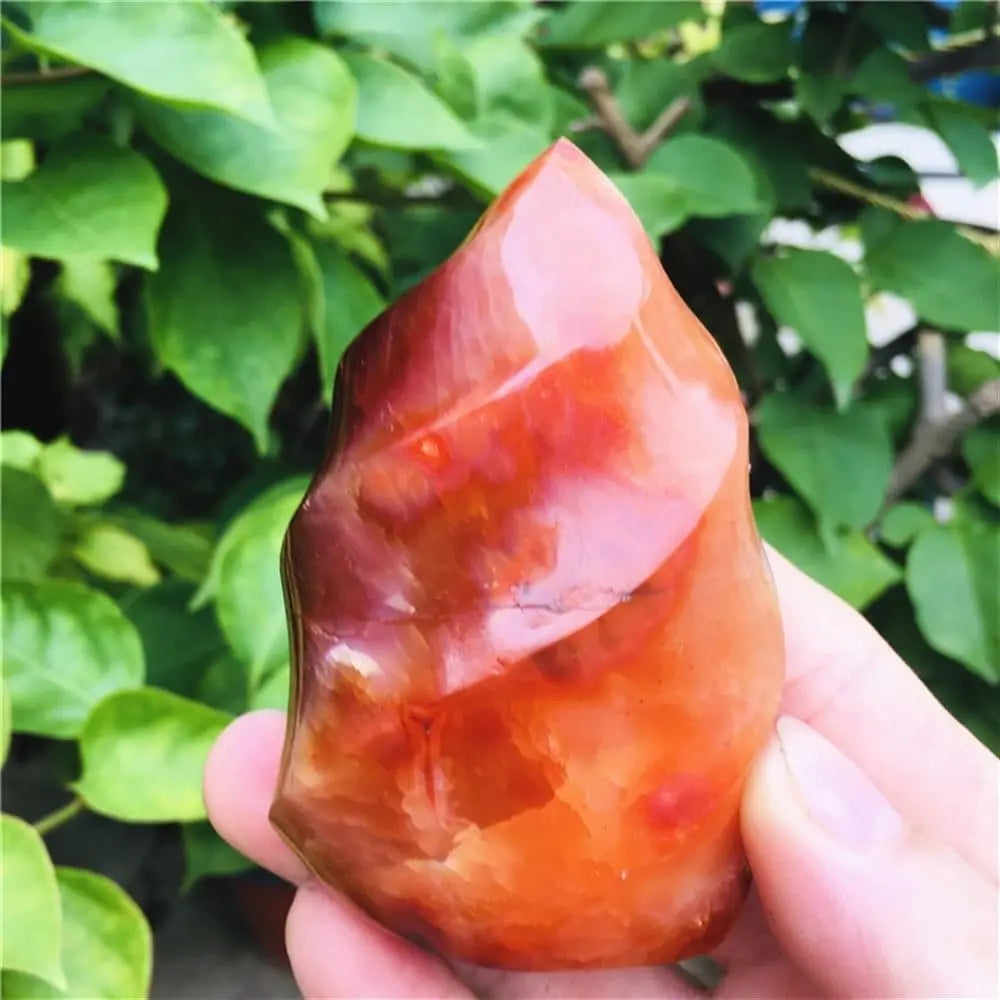 1pc Natural Red Agate Torch Gift/Home Decor for Halloween/Christmas/Thanksgiving Holiday Gift
