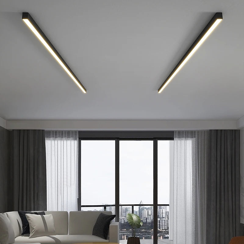 Modern Strip LED Ceiling Lights Living Room Kitchen Office Intelligent Lighting Corridor Porch Indoor Home Lighting