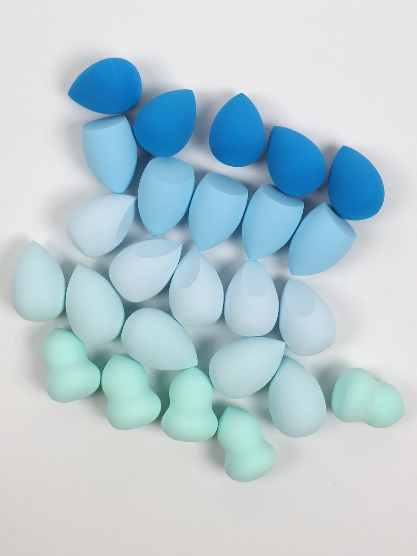 25 Beauty Eggs (Makeup Sponges), Foundation Make-Up Mixed Beauty Sponges, Liquid, Cream and Powder Flawless, Multi-Color Makeup