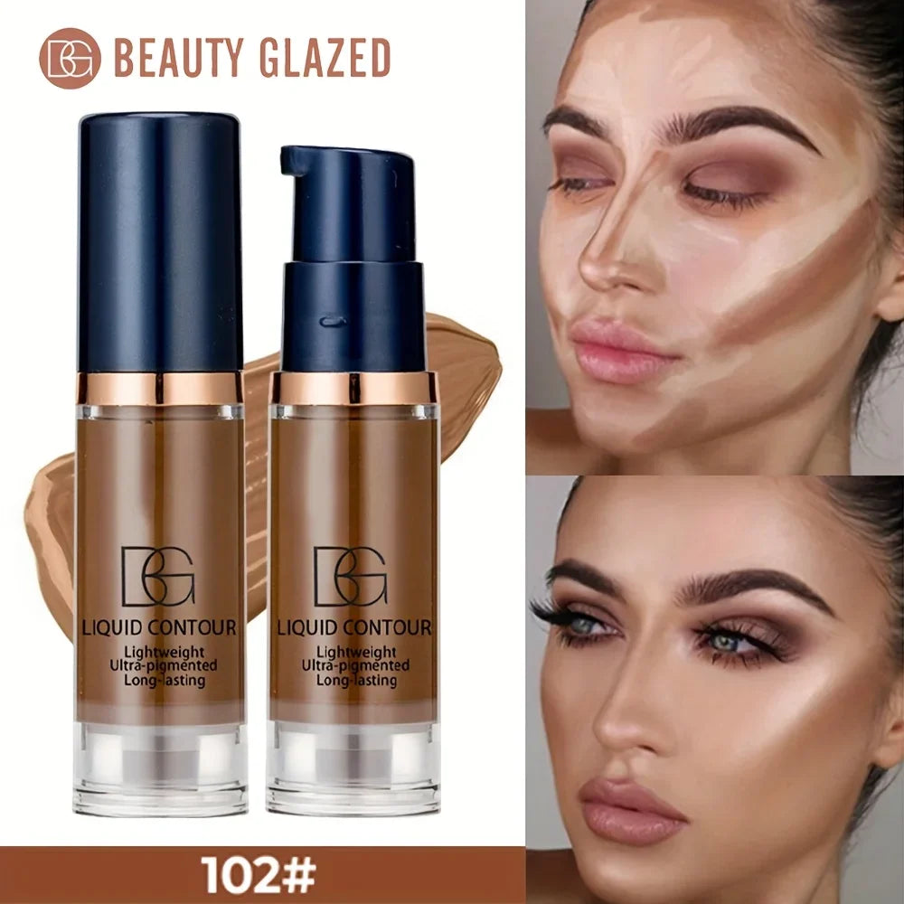 2 Colors Liquid Contour Cream, Long-Lasting Matte Effect, Silky And Waterproof Texture, Matte Effect, Face Bronzer, Face Makeup